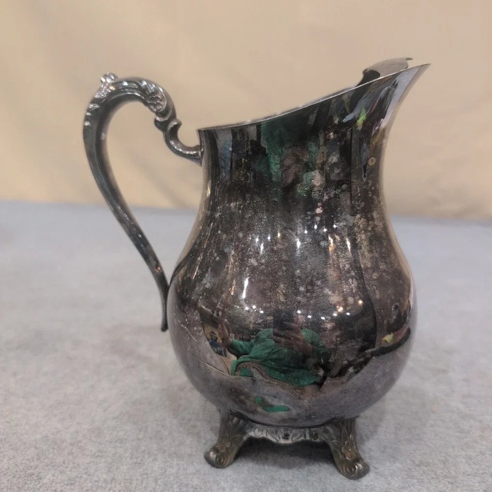 F.B.‎ Rogers Silver Co 3707 Silver Plated Footed Water Pitcher with Ice Guard